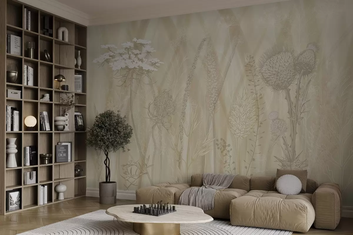 fototapeter Gress og herbarium w04473