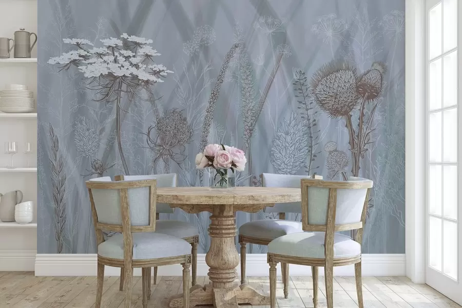 fototapeter Gress og herbarium w04473v1