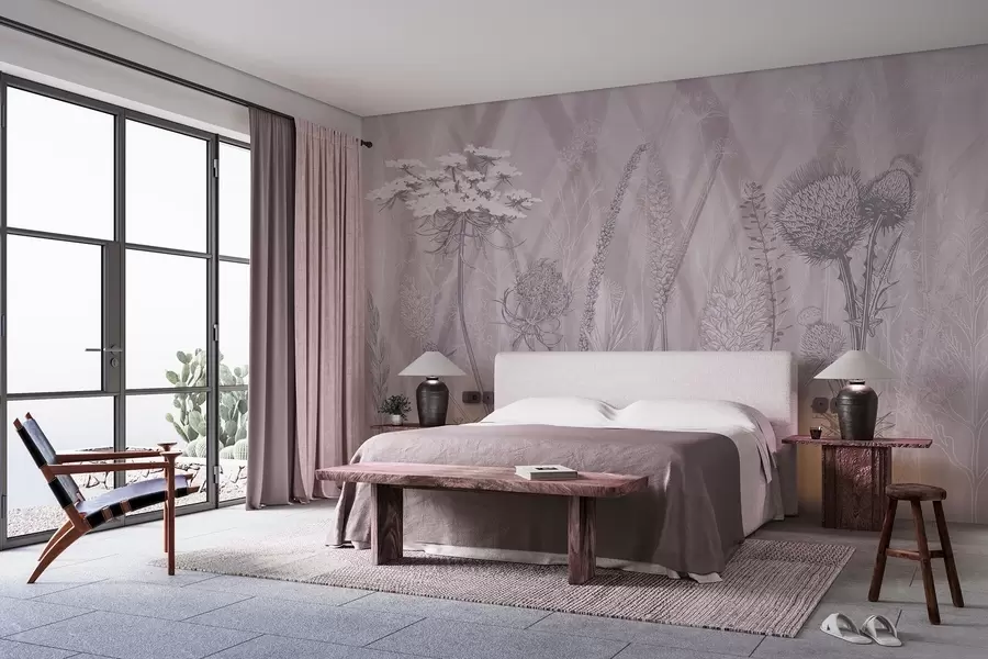 fototapeter Gress og herbarium w04473v2