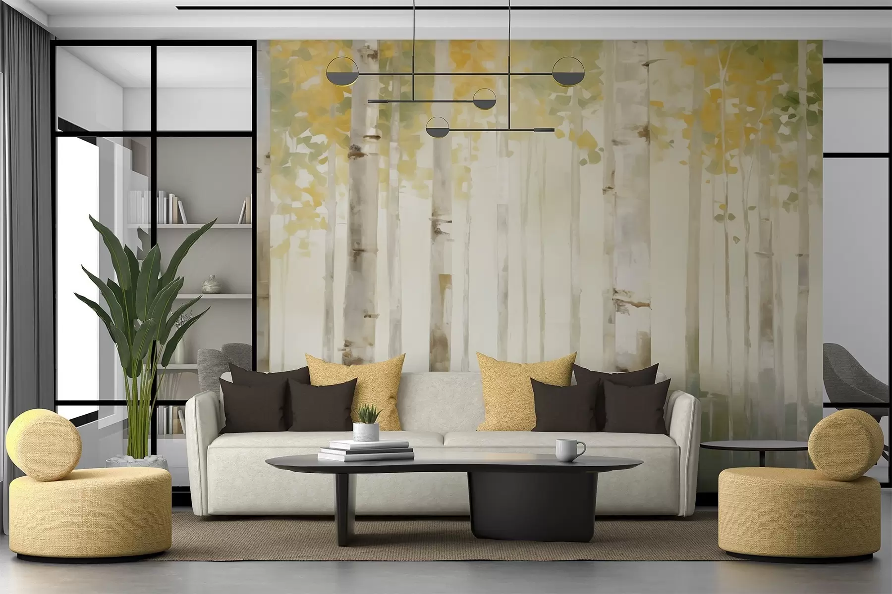 fototapeter Bjørkeskog w04520