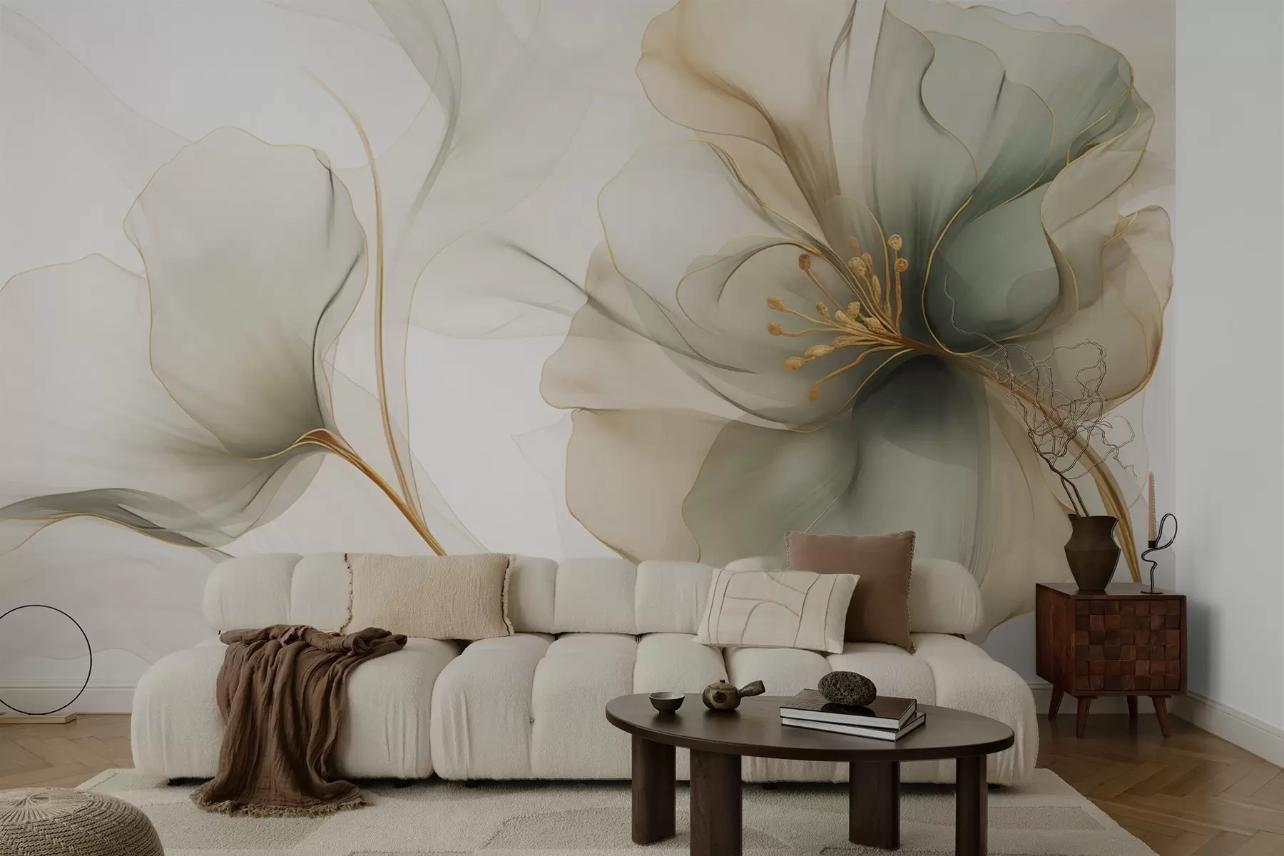 fototapeter Delikat blomst med gjennomsiktige kronblader w04553