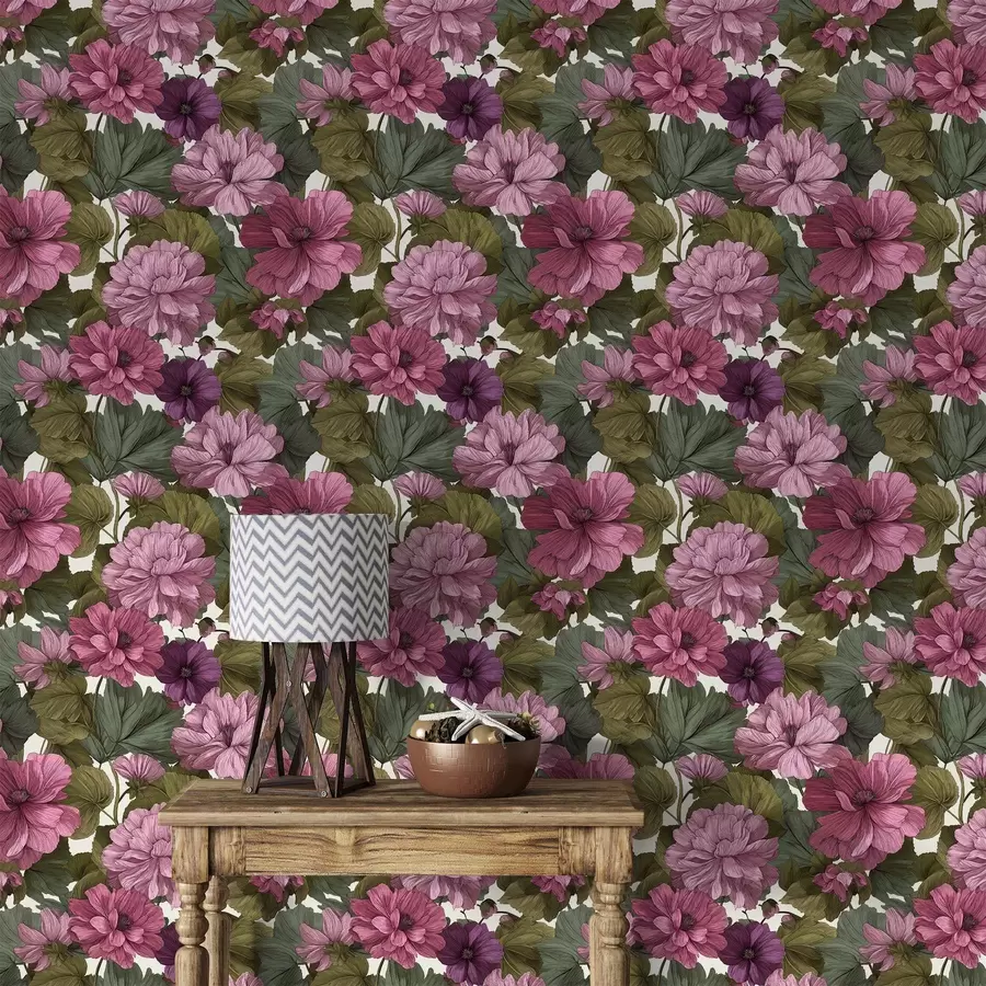 fototapeter Rosa blomster a00541
