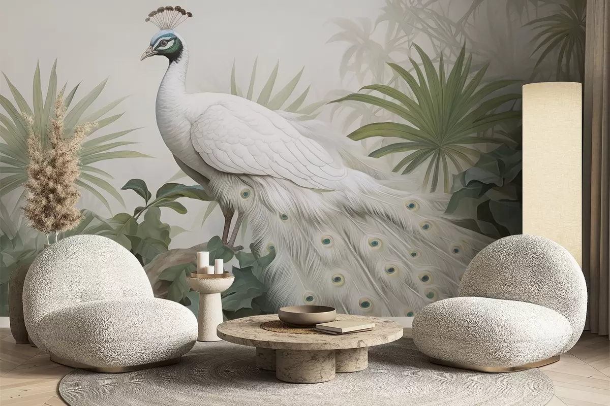 fototapeter Påfugl w04595