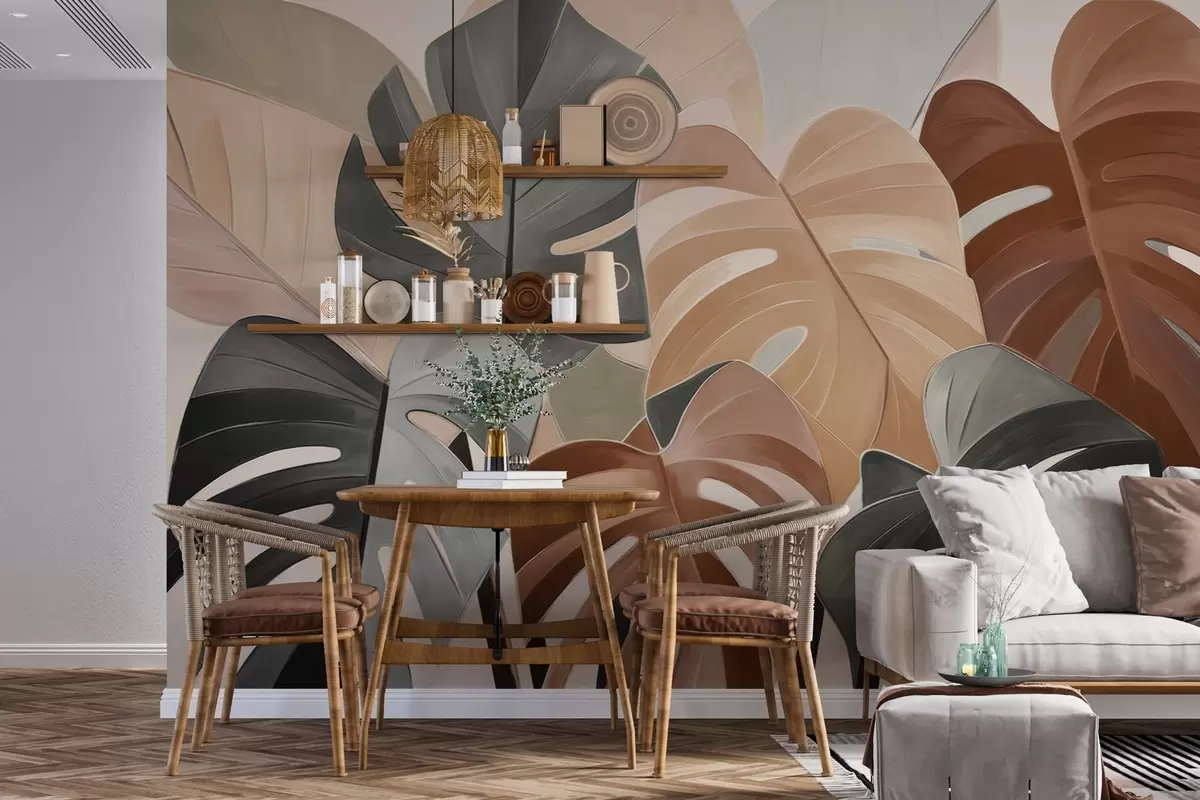 fototapeter Bladrik rytme w04568v2