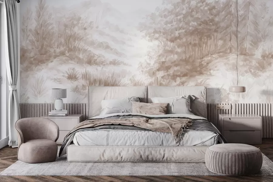 fototapeter Fargerike konturer w04572v1