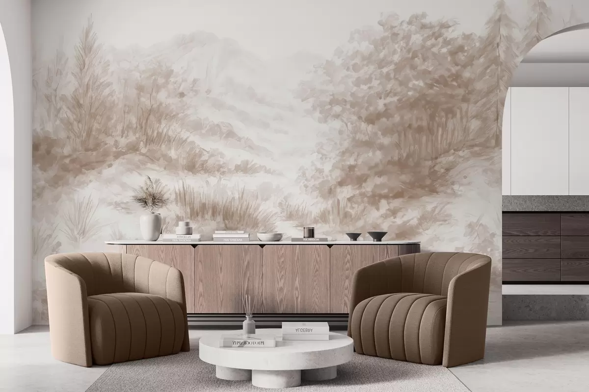 fototapeter Fargerike konturer w04572v1