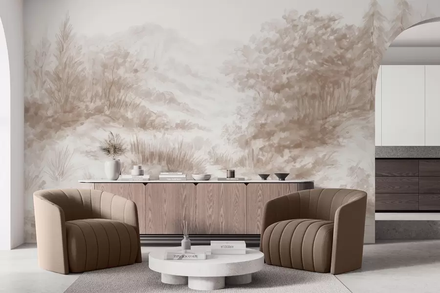 fototapeter Fargerike konturer w04572v1