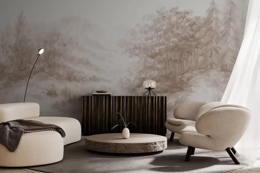 fototapeter Fargerike konturer w04572v1