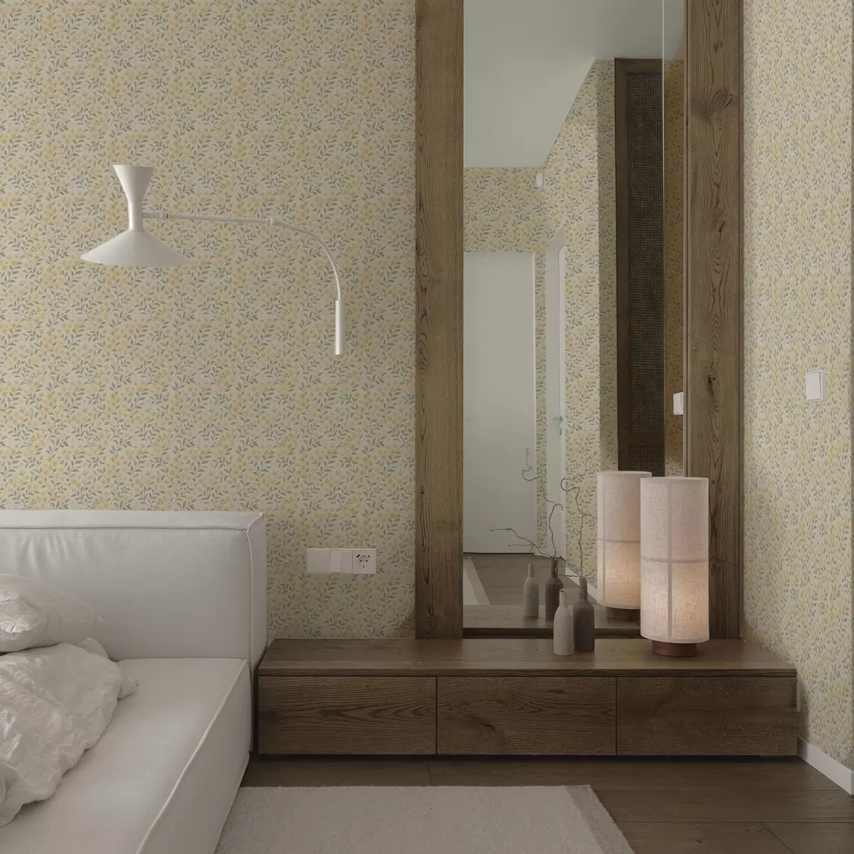 Bakgrunn Akvarellgule blomster på lys bakgrunn a00570