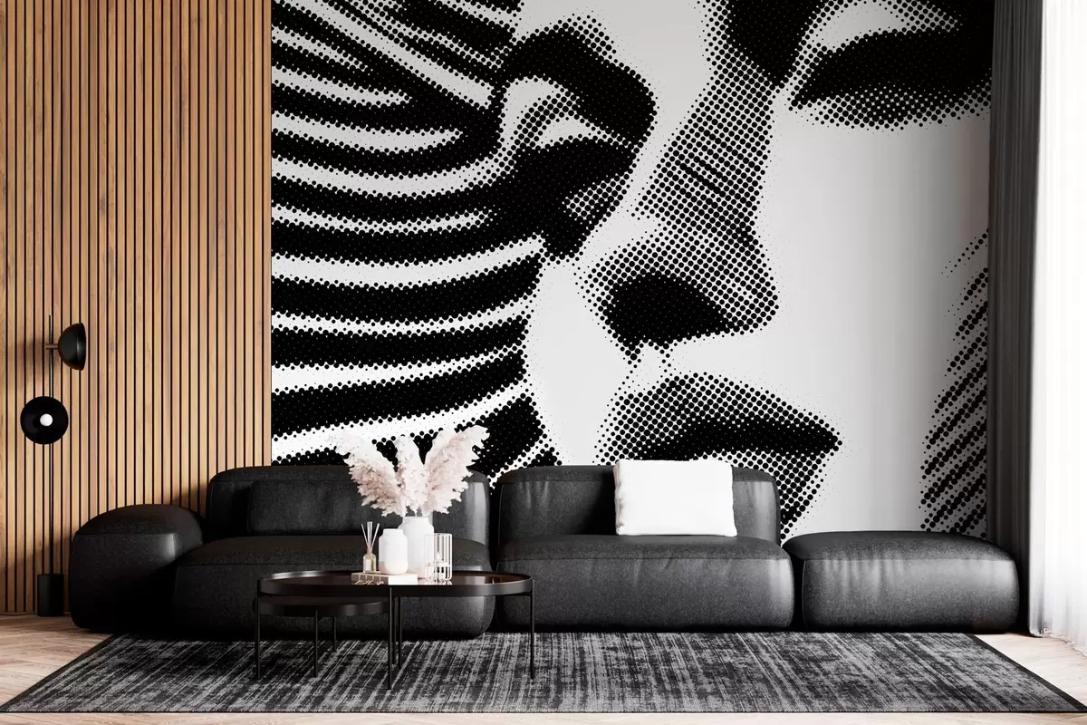 fototapeter Pop art-stil ansikt av en kvinne w04504