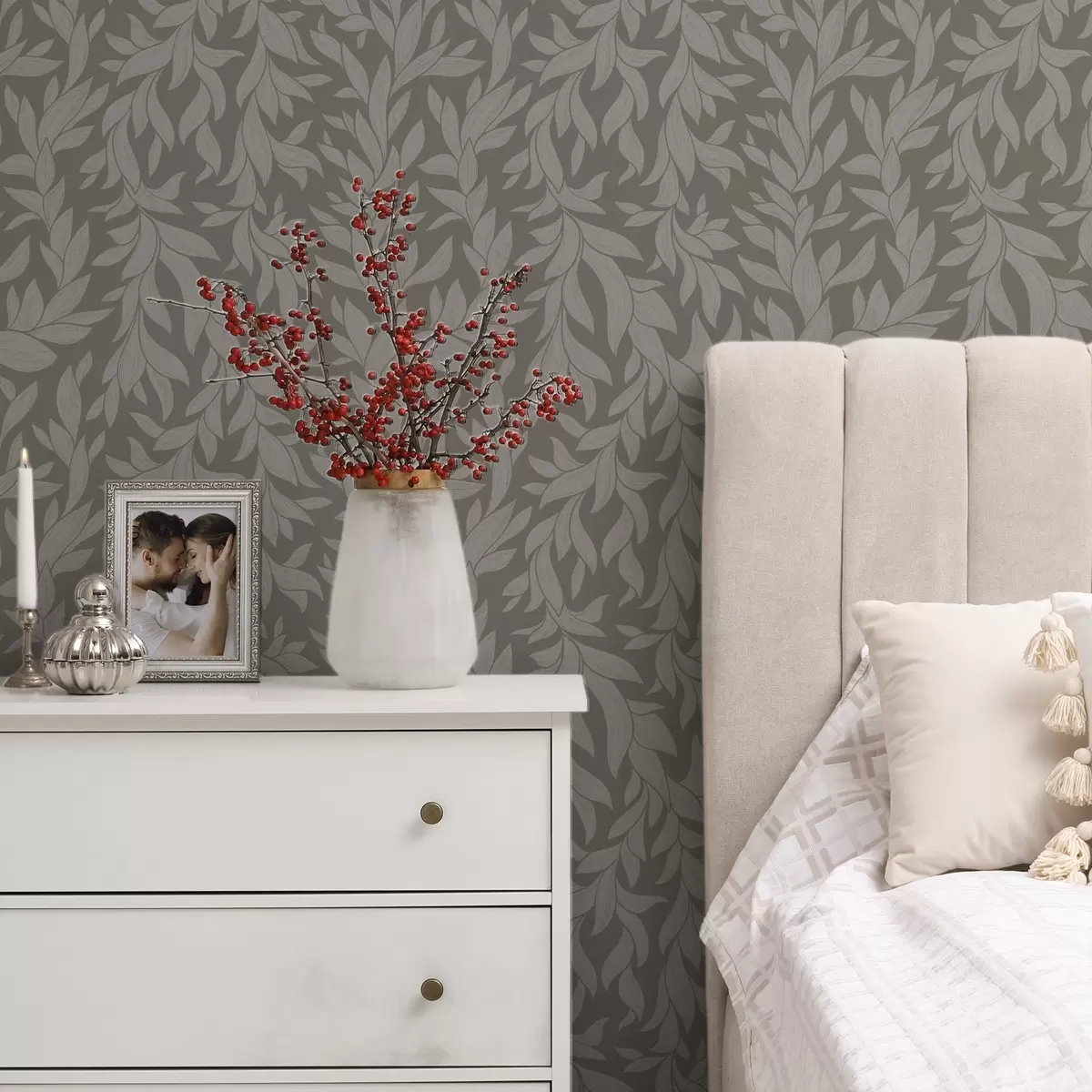 Bakgrunn Olivenfarget bakgrunn med lilla blader, lineær tekstur a00616v1