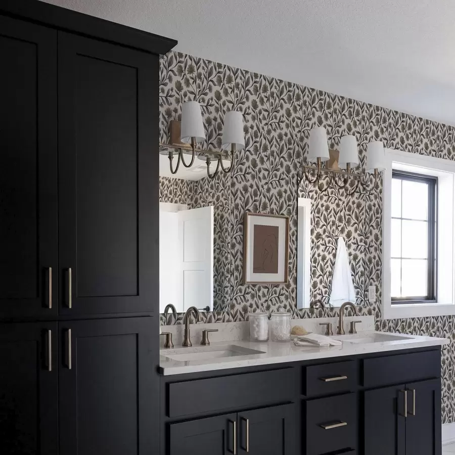 fototapeter Villblomster i grå-olivenfarger på kremfarget bakgrunn a00623v1