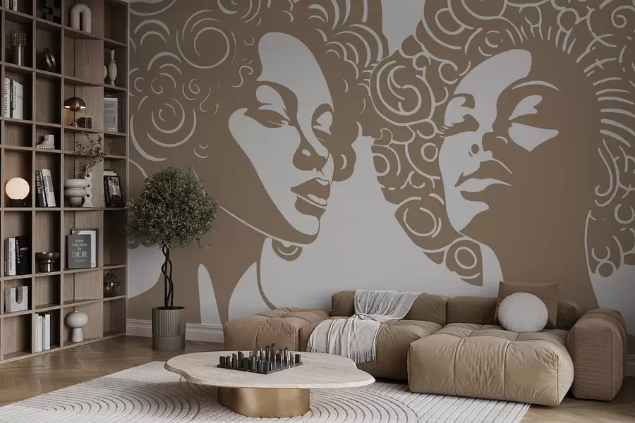 fototapeter To jenter w04688