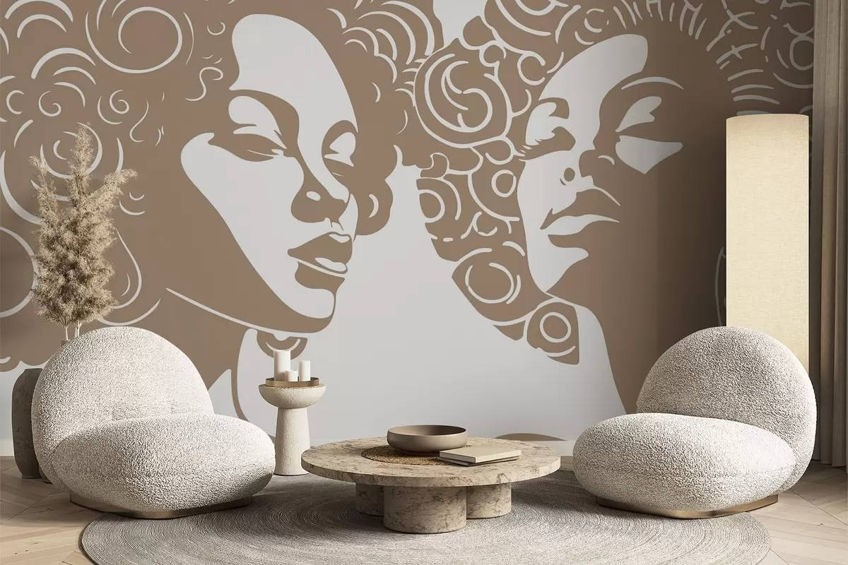 fototapeter To jenter w04688