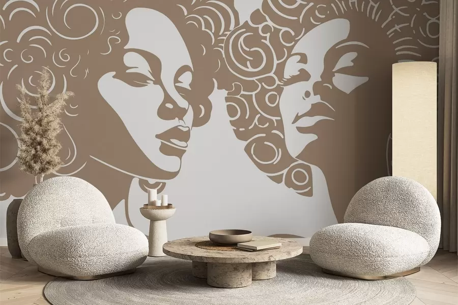 fototapeter To jenter w04688