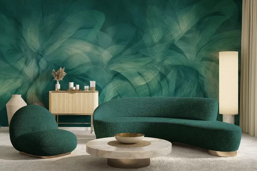 fototapeter Abstrakte bølger på en betongvegg w04668