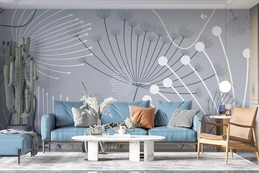 fototapeter Abstrakte blomster w04702v1