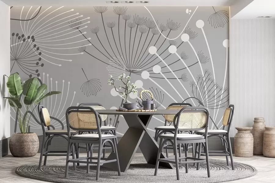 fototapeter Abstrakte blomster w04702v3