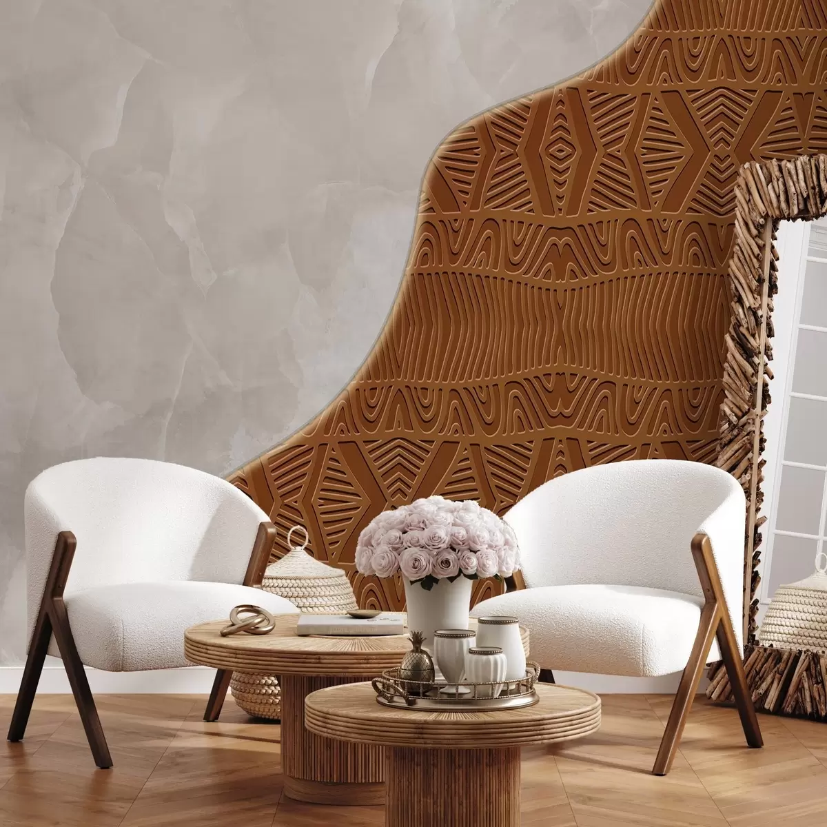 fototapeter Ornament og betong w04664