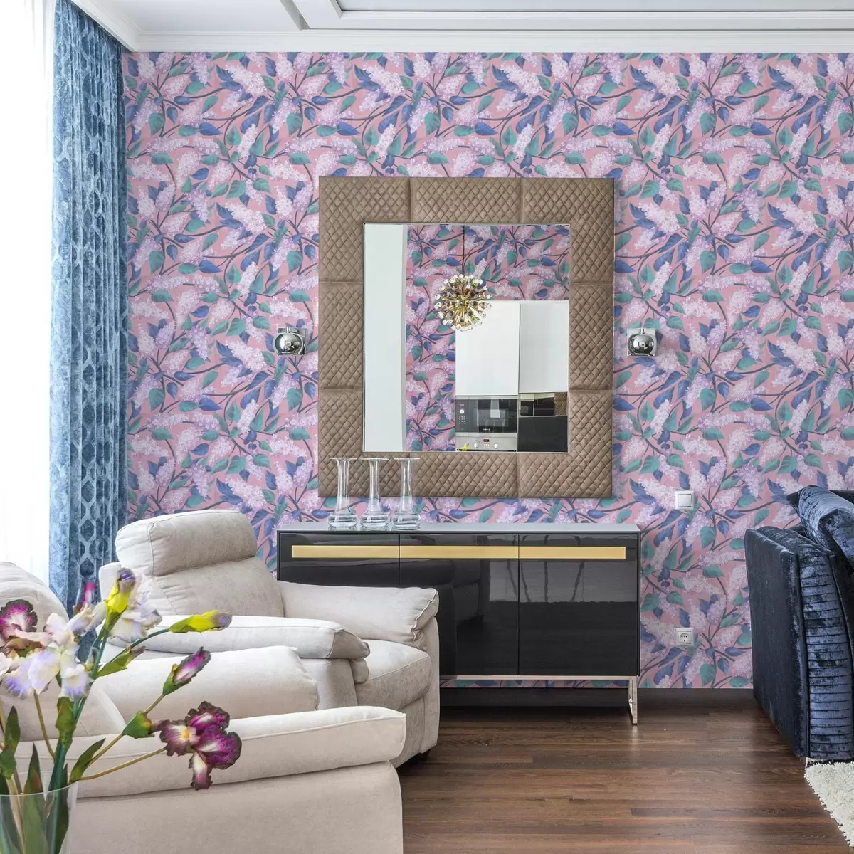 Bakgrunn Delikate syrinblomster på rosa bakgrunn, vårstemning a00797