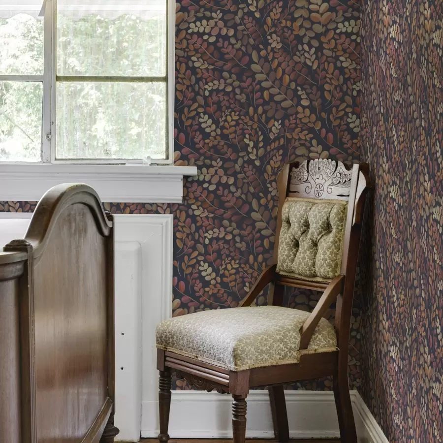 fototapeter Høstløv i varme oransje-rosa toner a00799v2