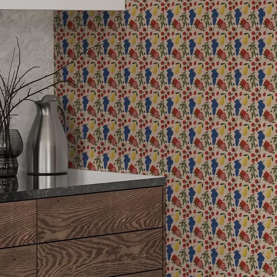 fototapeter Saftige frukter på en varm beige bakgrunn a00801v1