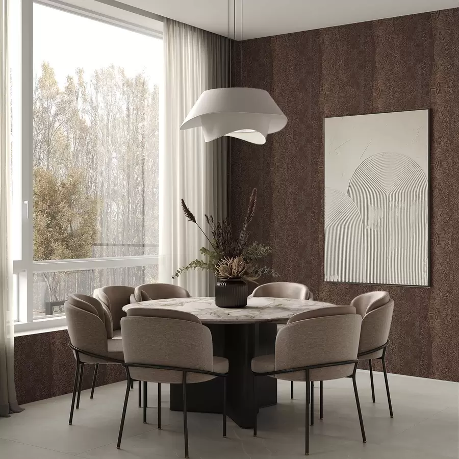 fototapeter Bølget abstrakt mønster i varme brune toner a00804v1