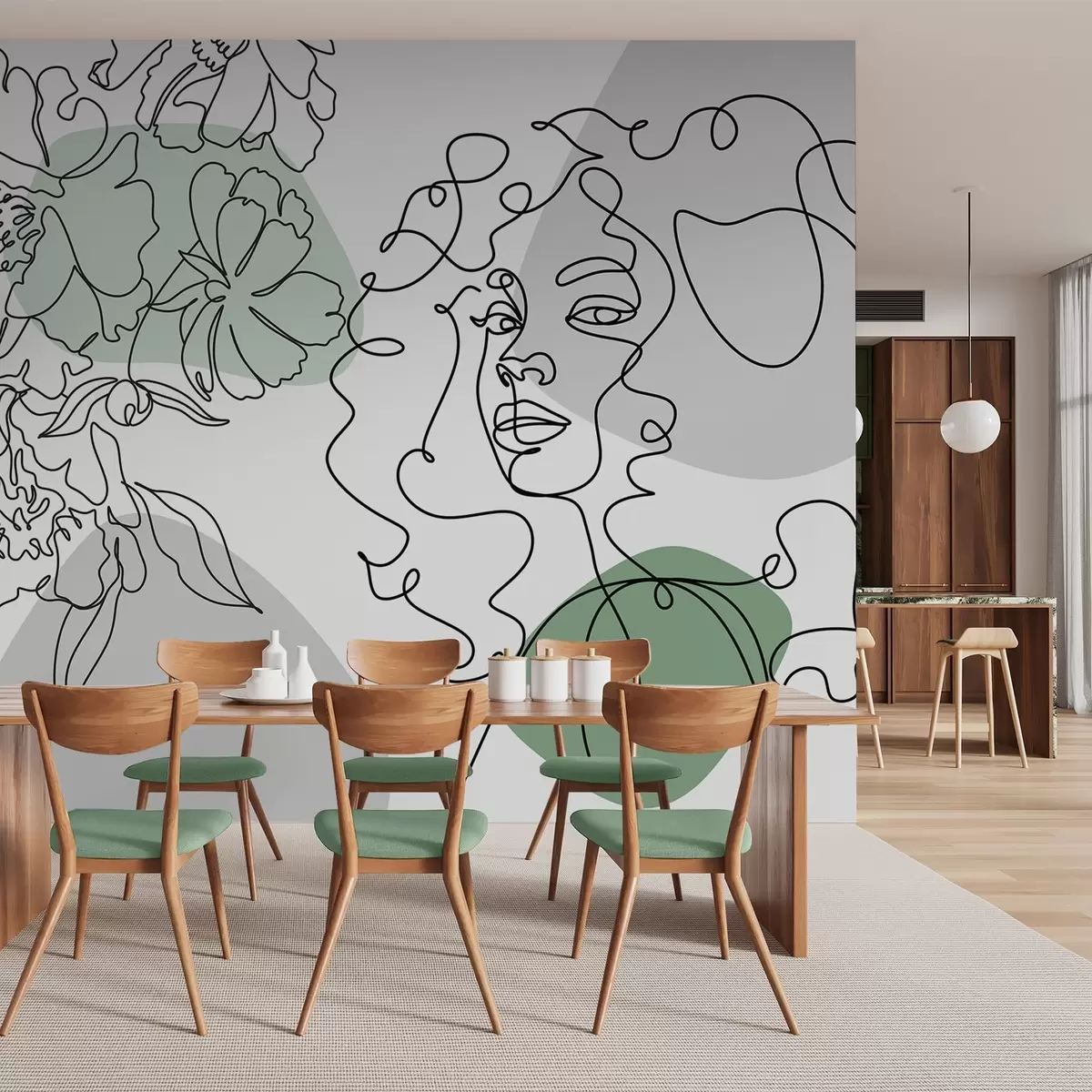 fototapeter Jente i kø w04724v1