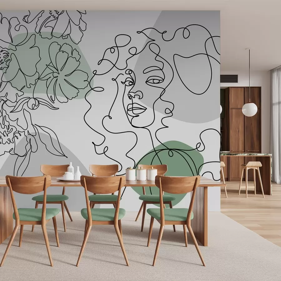 fototapeter Jente i kø w04724v1