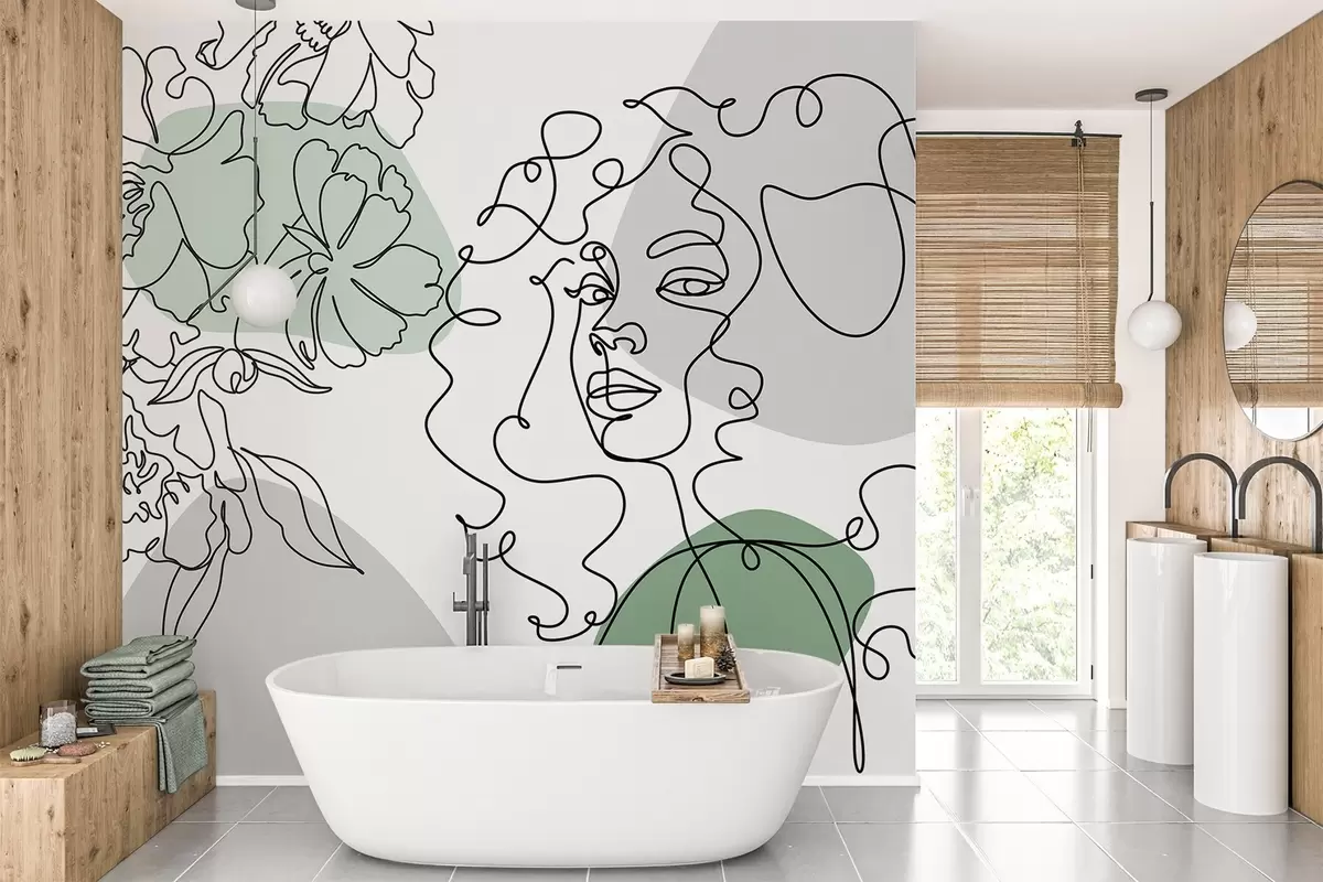 fototapeter Jente i kø w04724v1