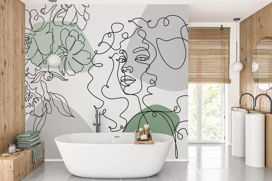 fototapeter Jente i kø w04724v1