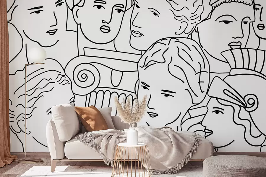 fototapeter Gamle ansikter w04728