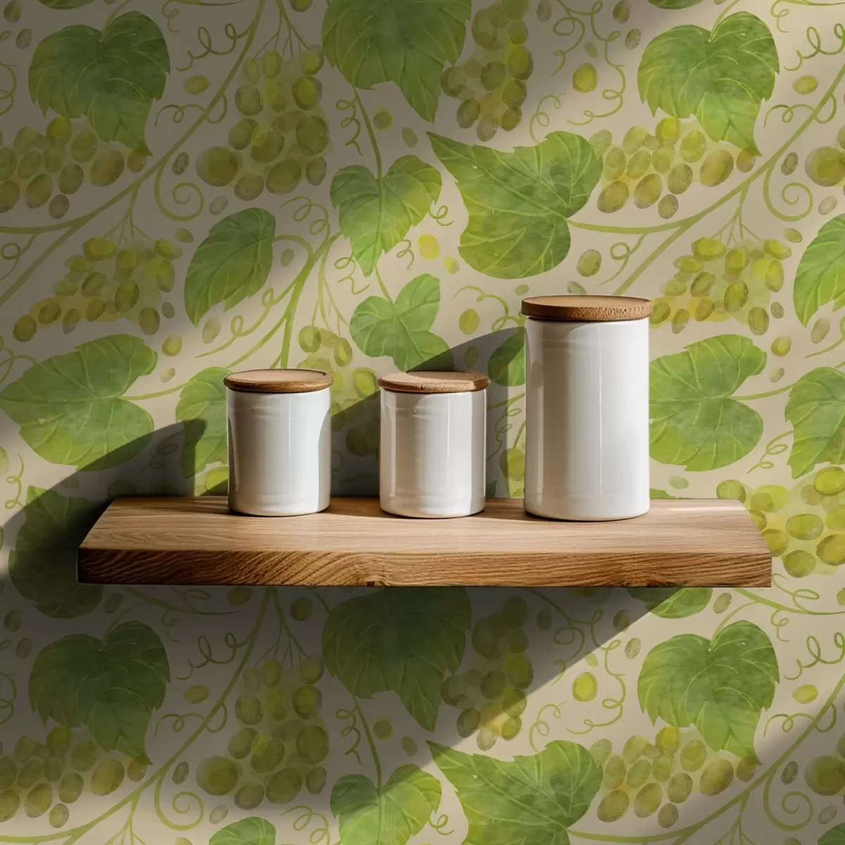 Bakgrunn Druer og grønne blader på lys bakgrunn a00834