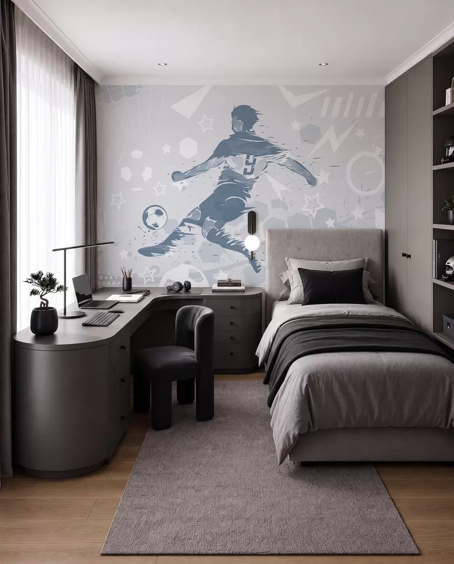 fototapeter Fotballspiller, sport w04763v1