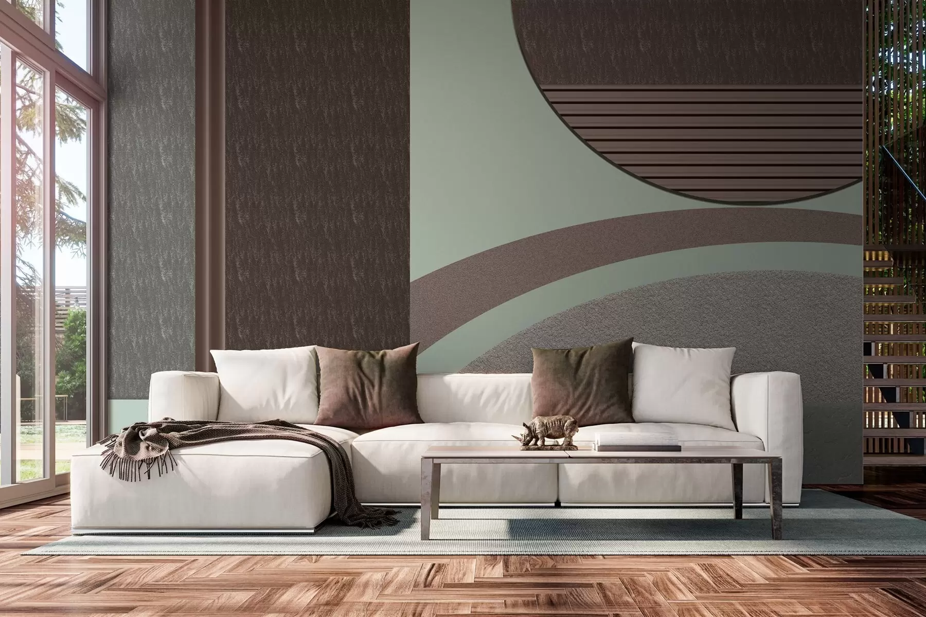 fototapeter abstrakt strukturert geometri  w04631