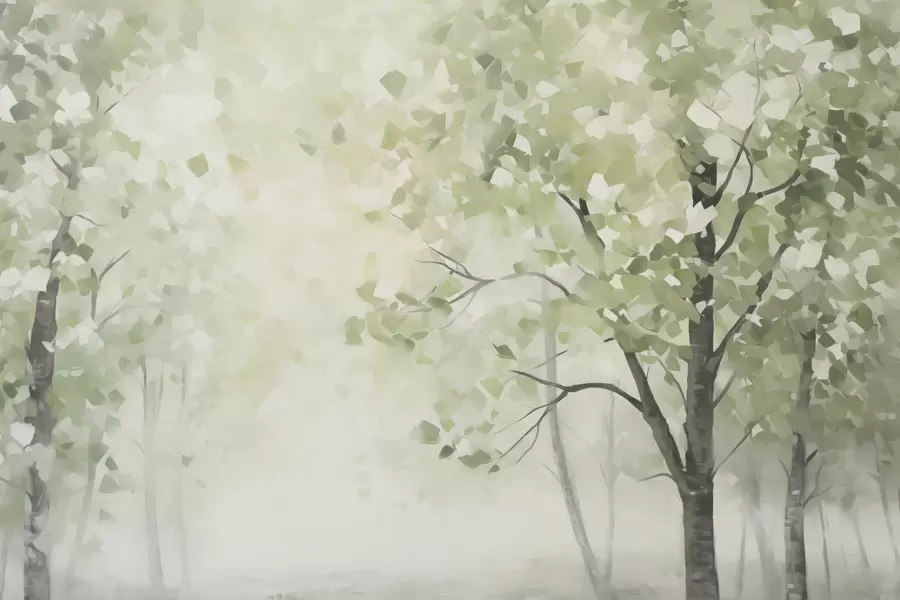 fototapeter Abstrakte trær som imiterer maleri w04781