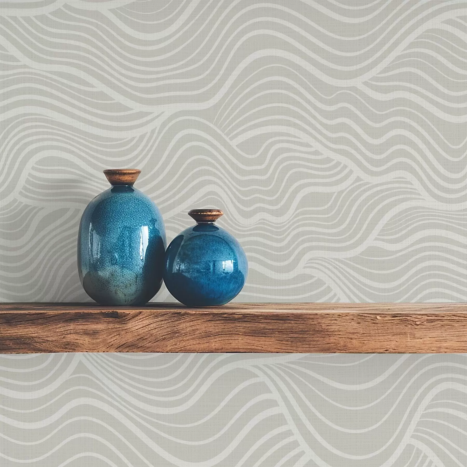 fototapeter Bølger på grå-oliven bakgrunn med stofftekstur a00681