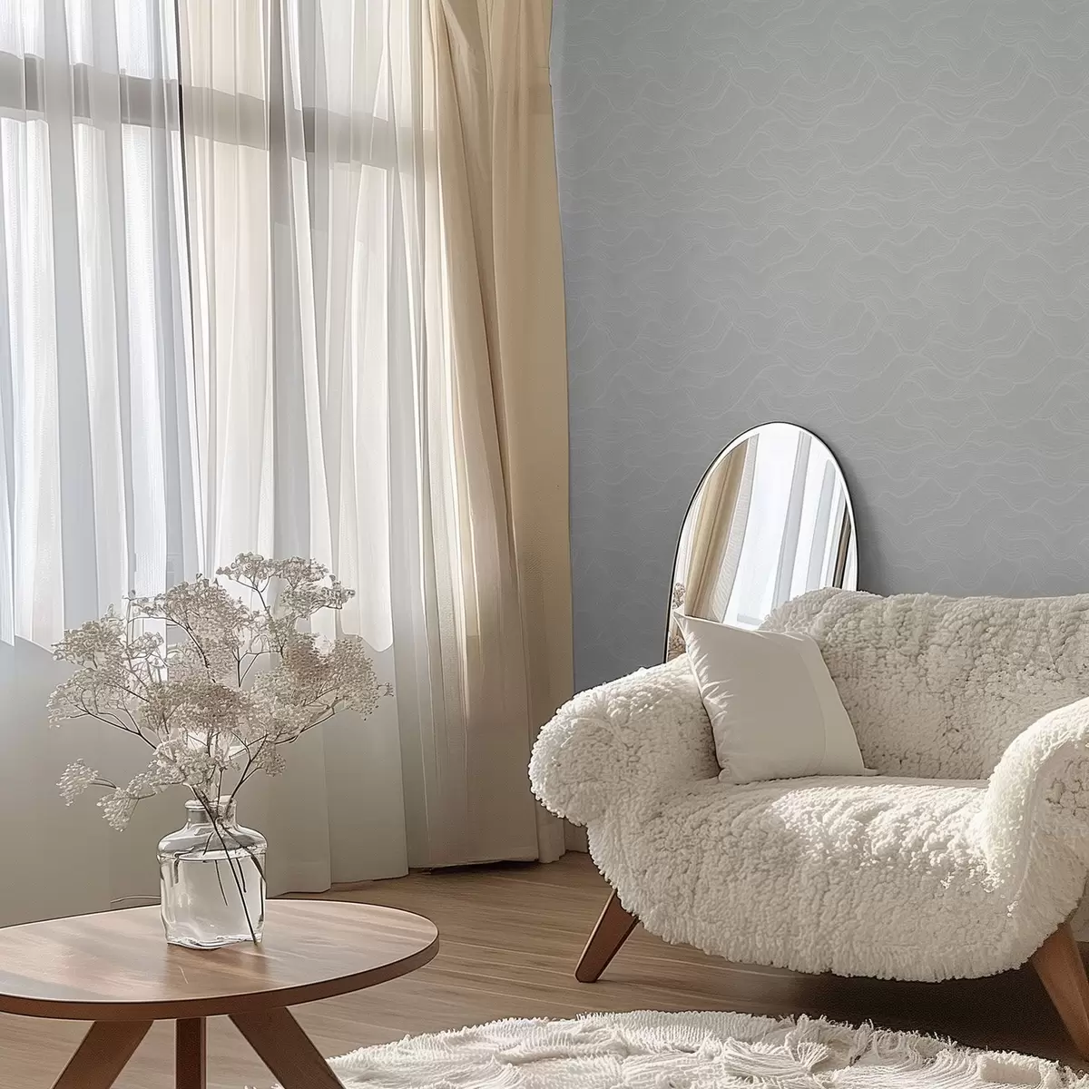 Bakgrunn Lysbølger, nesten hvitt relieff, minimal a00682v2