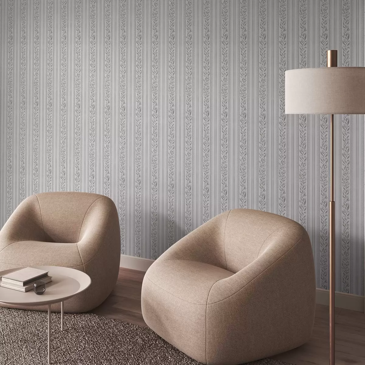 Bakgrunn Striper med blonder og kvist på kjølig hvit a00814v1