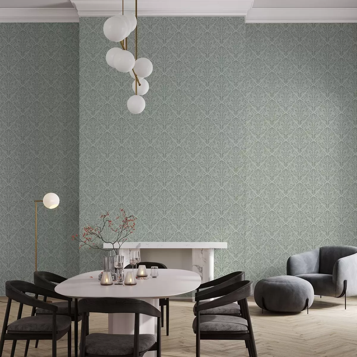 Bakgrunn Lacy fotograferer på pastellgrønn, mild dybde a00815v3