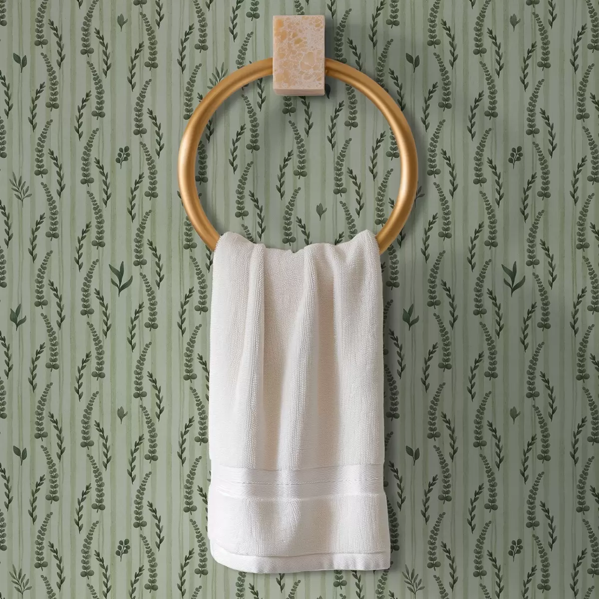 Bakgrunn Tett grønt gress og skudd på mynte med striper a00819