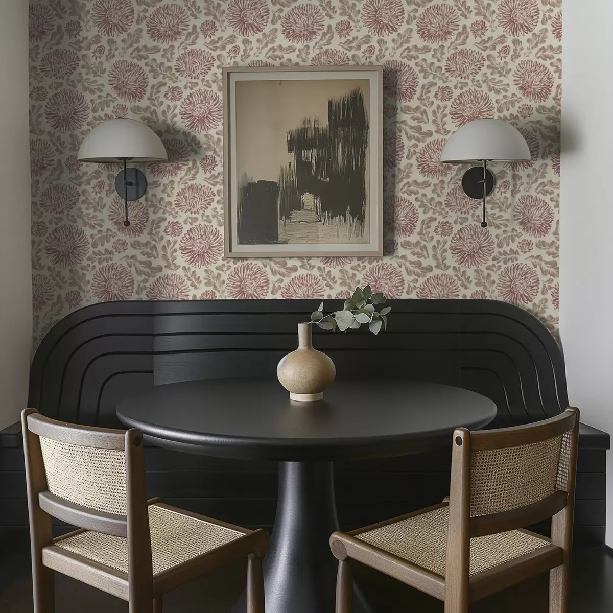 Bakgrunn Krysantemum med vinaktige innslag på kremfarget bakgrunn a00840v1