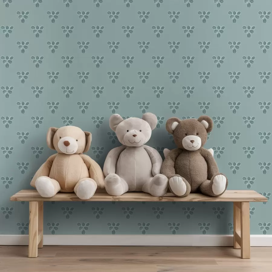 fototapeter Liten repetisjon: treblader på kjølig blått a00848v1