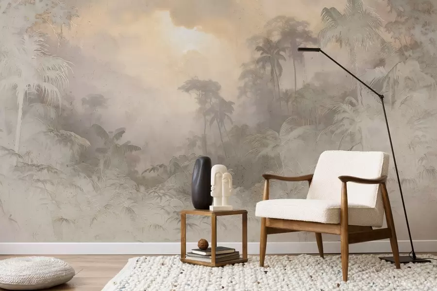 fototapeter Stilisert jungel på veggen w04839