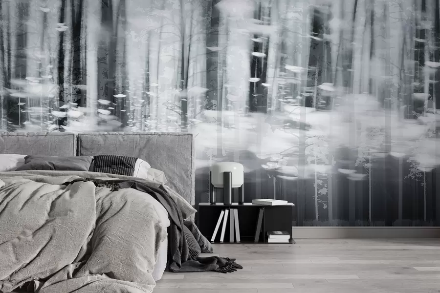 fototapeter Stiliserte trestammer i pastellfarger w04844v2