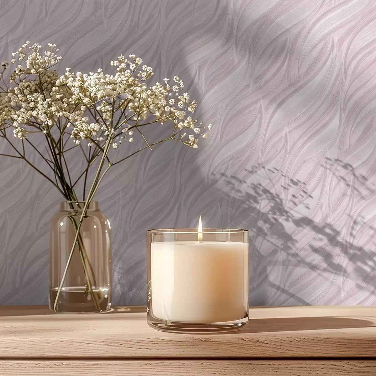 Bakgrunn Teksturerte børstebølger, pudderrosa a00688v1