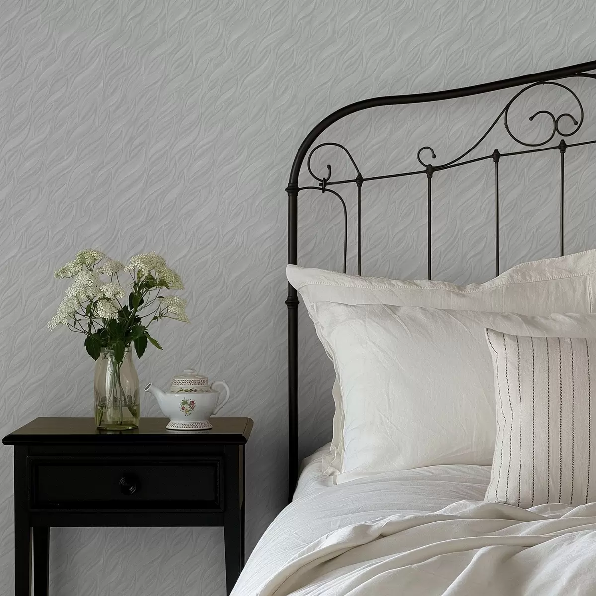 Bakgrunn Teksturerte børstebølger, lys mint a00688v2