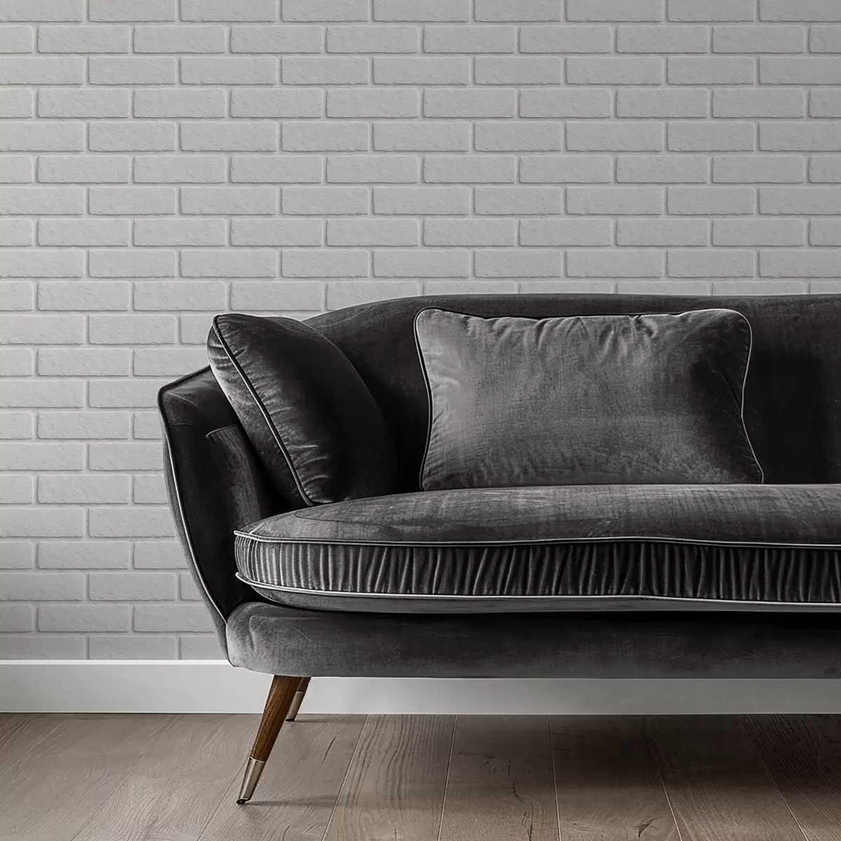 Bakgrunn Hvit mursteinstruktur, horisontal utforming a00877