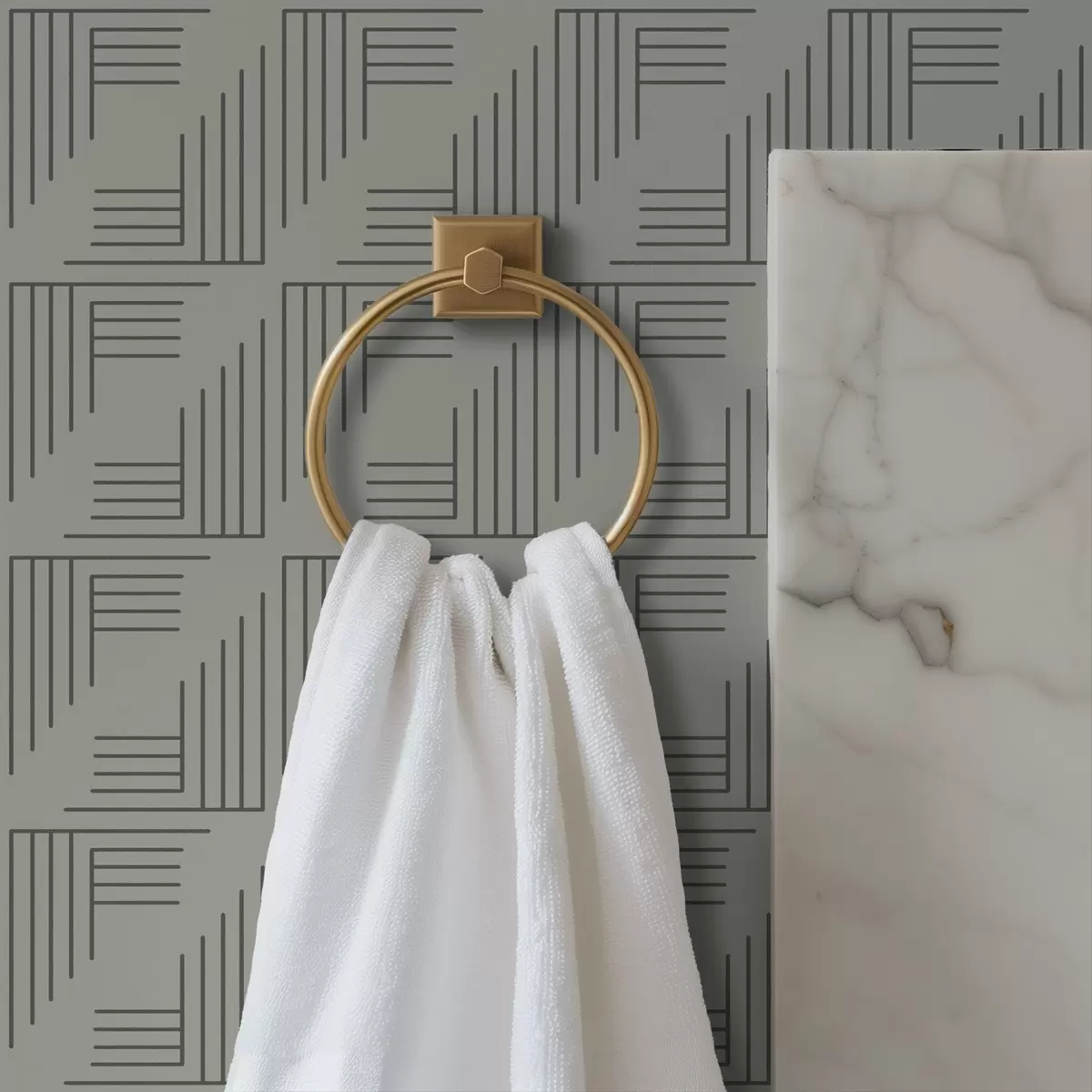 Bakgrunn Lineære hjørneblokker som danner firkanter i varm grå a00907