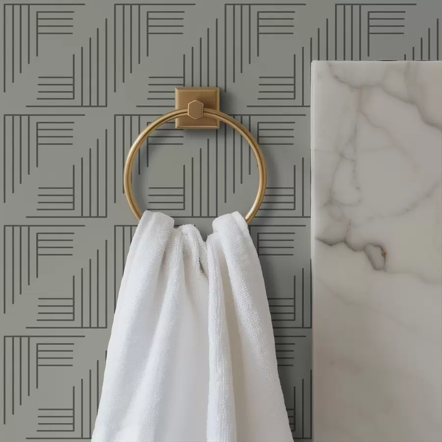 fototapeter Lineære hjørneblokker som danner firkanter i varm grå a00907